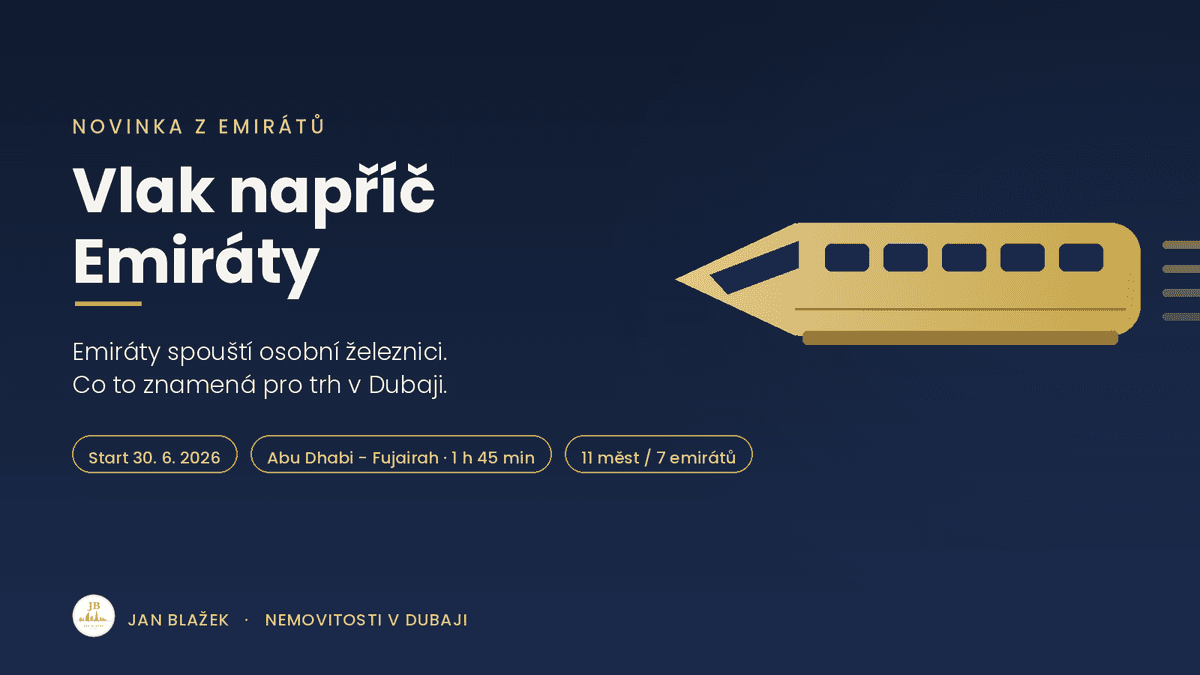 Etihad Rail: Emiráty spouští vlak napříč zemí a mění mapu hodnoty