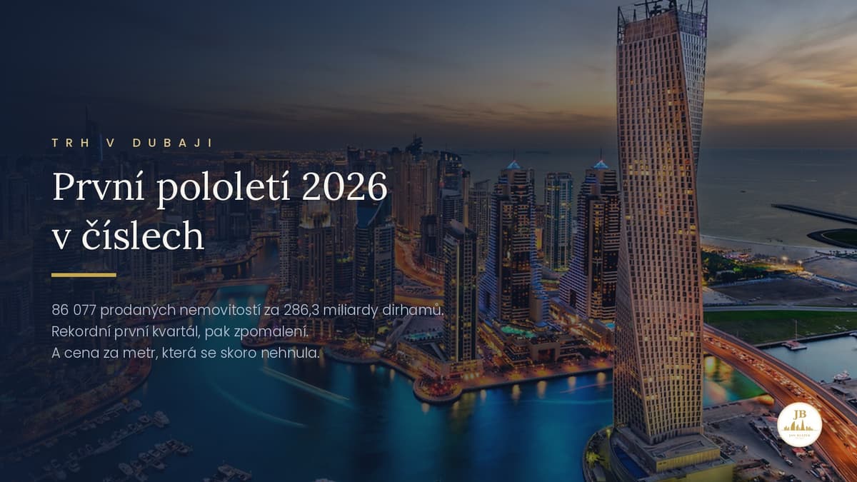 Trh v Dubaji za první pololetí 2026: rekordní kvartál, pak zpomalení