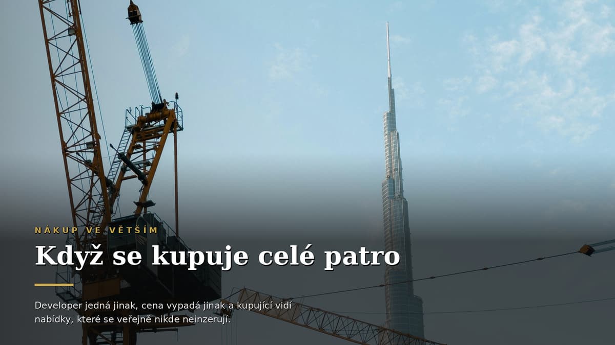 Když se kupuje celé patro. Jak funguje nákup více jednotek najednou